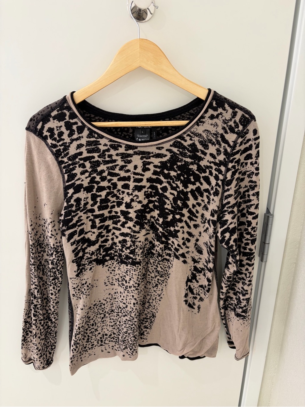 NIC+ZOE Animal print top 100%cotton